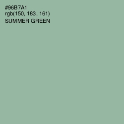 #96B7A1 - Summer Green Color Image
